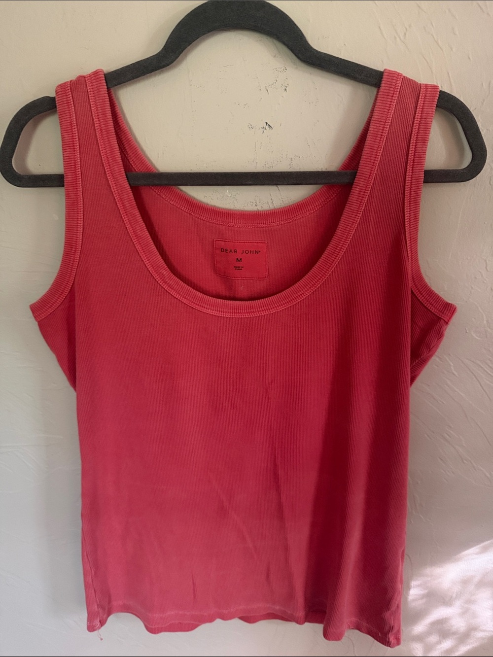 Dear John Coral Scoop Neck Tank Top
